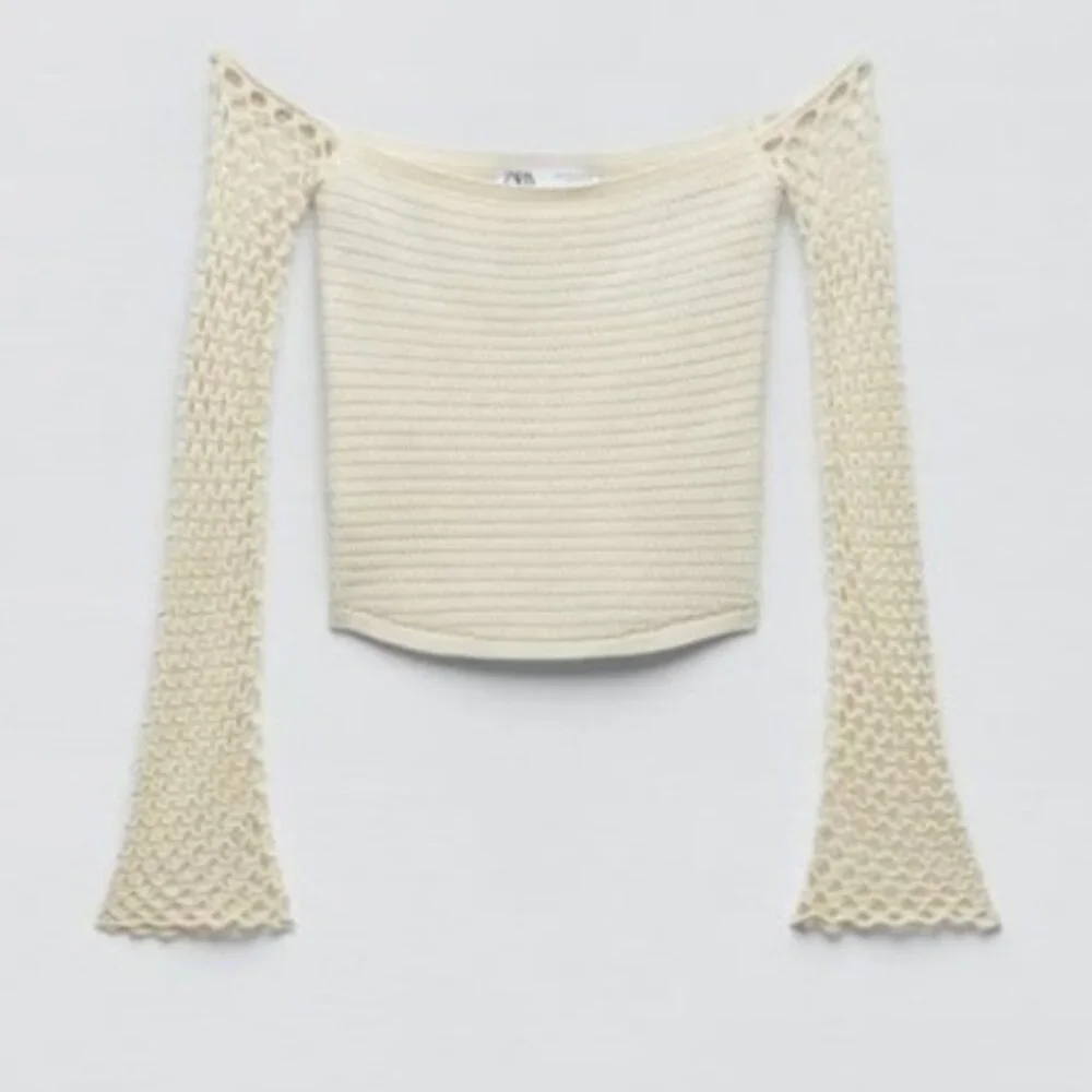 Zara Pointelle Knit Top